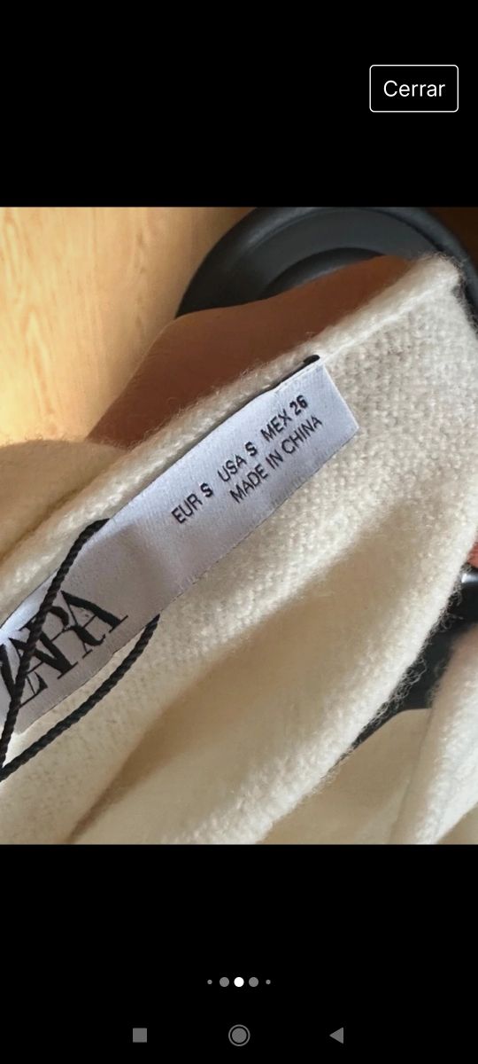 Vestido 100% lana zara