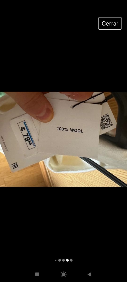 Vestido 100% lana zara