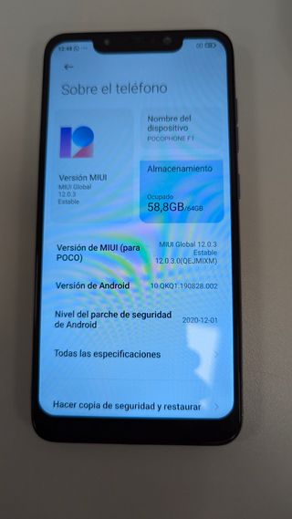Móvil Pocophone F1 batería nueva