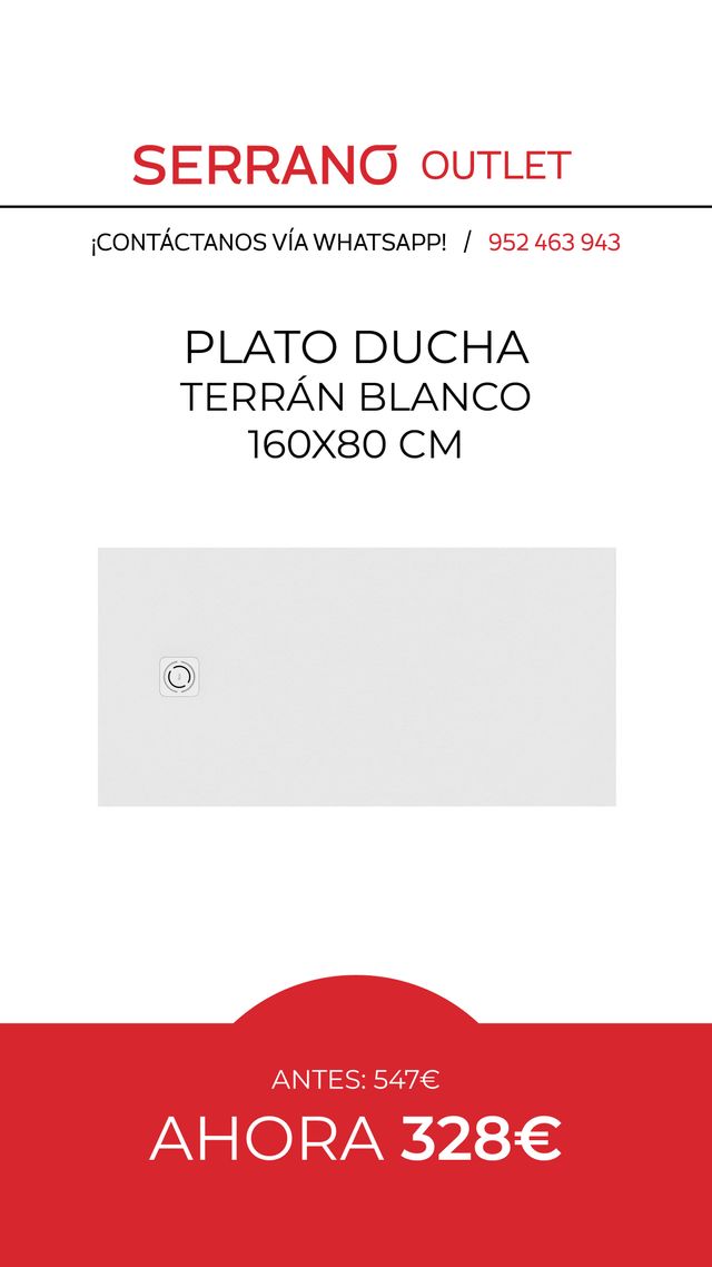 PLATO DUCHA BLANCO 160X80