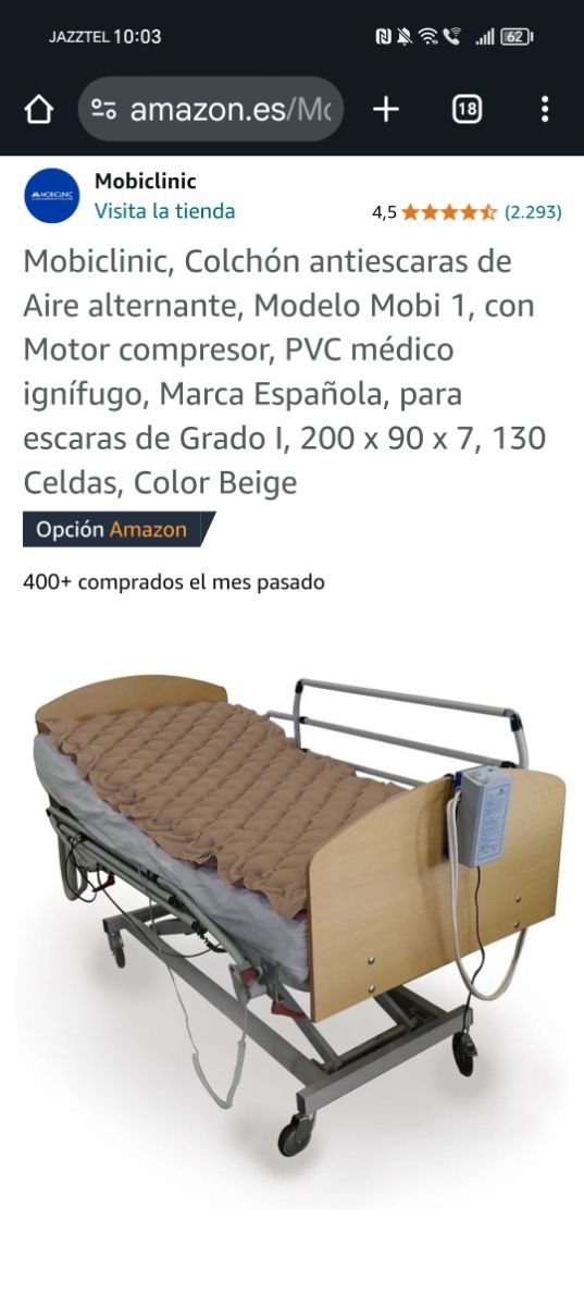 COLCHÓN ANTIESCARASS