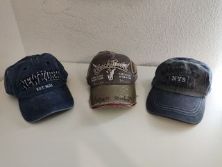 3 gorras hombre ajustables 