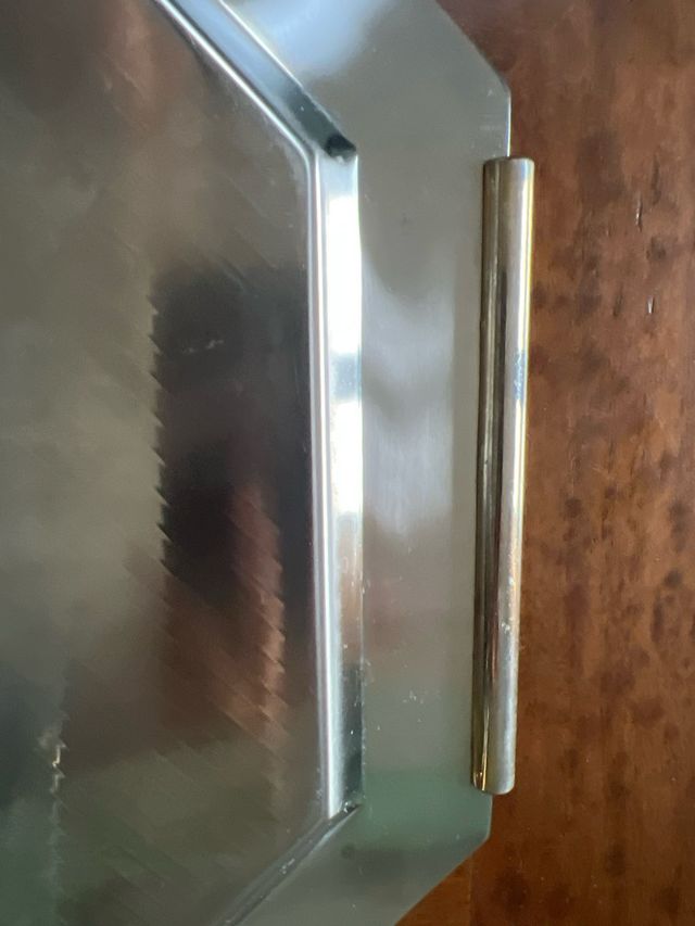 Vassoio in acciaio vintage