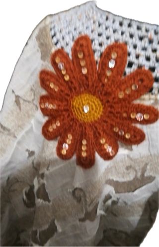 Poncho copricappotto in tela cucita a mano con app