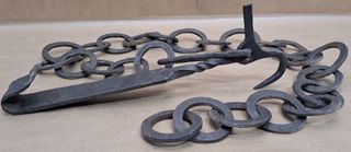 Cadena de hierro forjado para calderos, siglo XVII