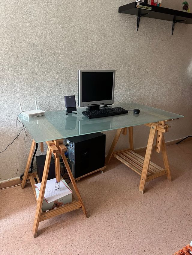 Superficie de cristal para mesa