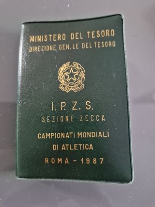 500 Lire Moneta argento zecca 1987 atletica