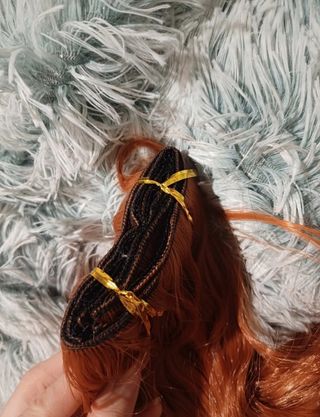 NUEVAS Extensiones peluca pelirroja rizado