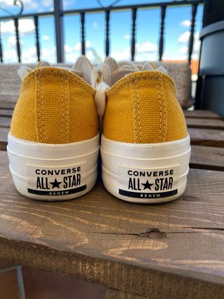 Converse plataforma mostaza