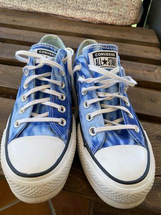 Converse plataforma azules