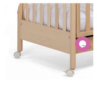 Cuna de madera. Lateral abatible