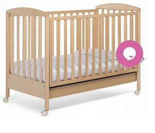 Cuna de madera. Lateral abatible
