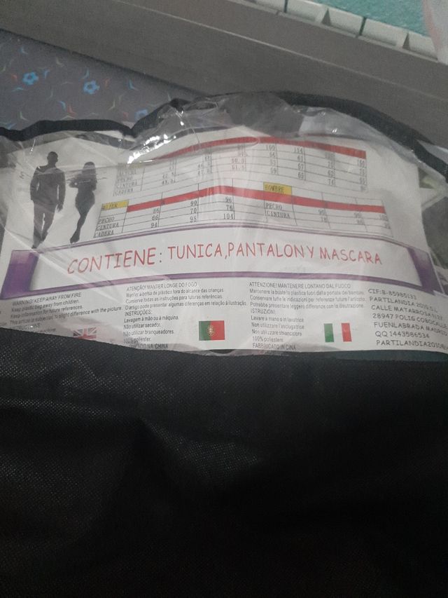 Disfraz de hallowen segador tenebroso