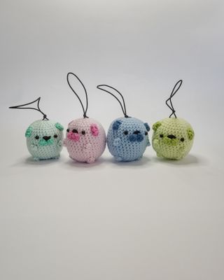 Combo 2 amigurumi carlini arcobaleno