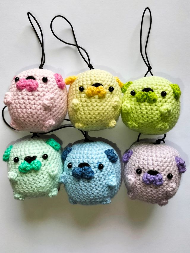 Combo 2 amigurumi carlini arcobaleno