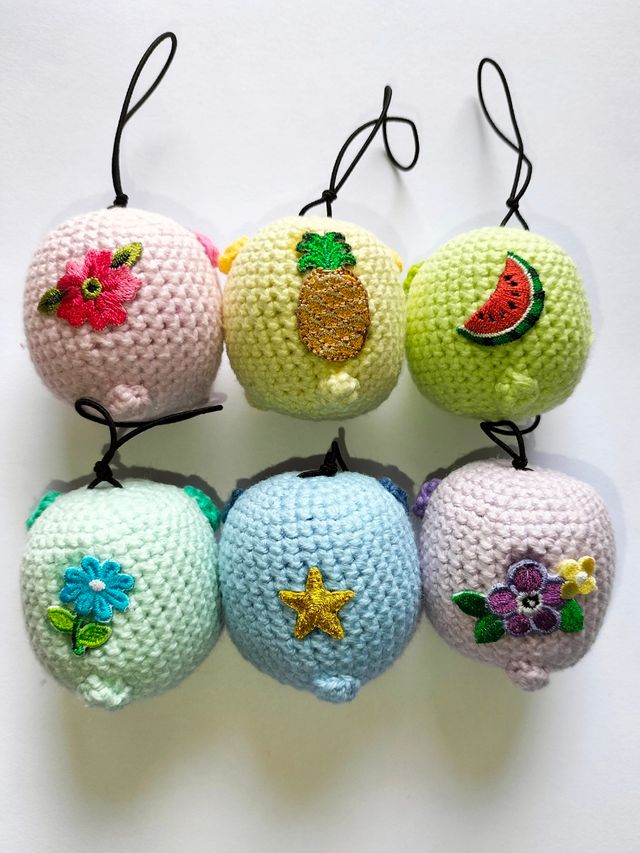 Combo 2 amigurumi carlini arcobaleno