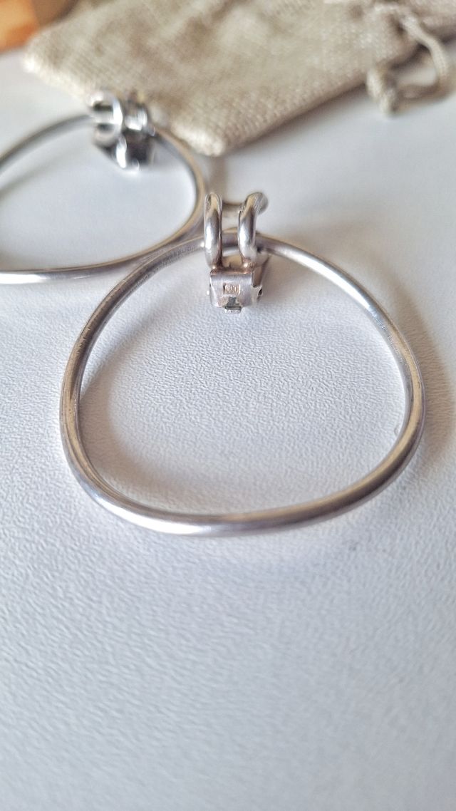 Orecchini con clip in argento 800