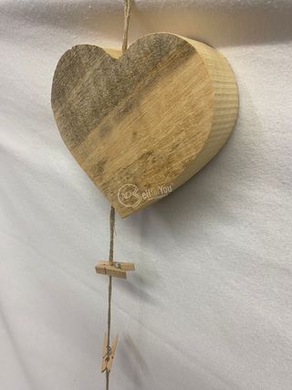 Cuori da parete porta memo foto biglietti in legno