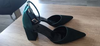 Zapatos de tacón verde 