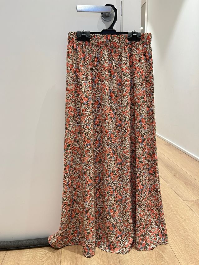 Falda larga estampada