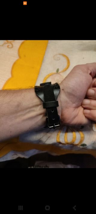 Bracciale pelle fibia argento mjolnir