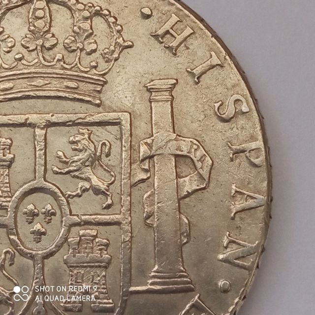 Moneda 8 reales Carlos IV