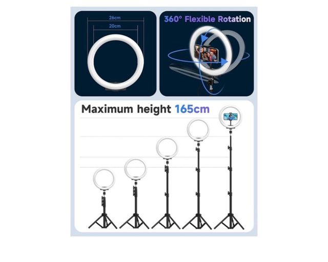 Aro de luz con tripode