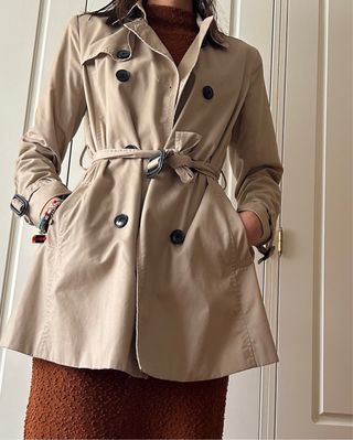 Gabardina/Trench con cinturon