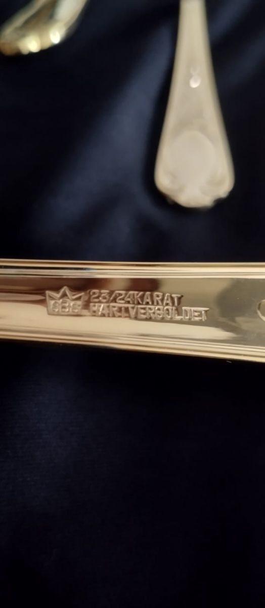 Cubertería bañada oro 24k SBS