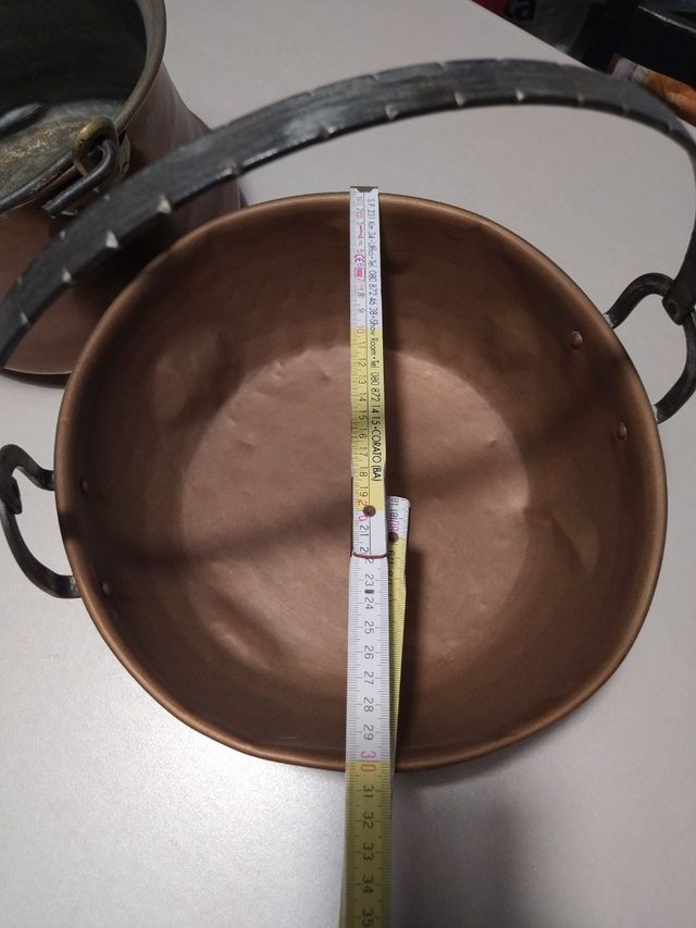 Set di 3 pentole in rame