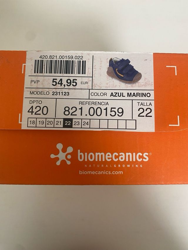 Biomecanics azul marino niño talla 22