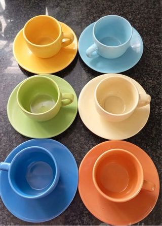 14 tazzine da caffe con sottopiatto