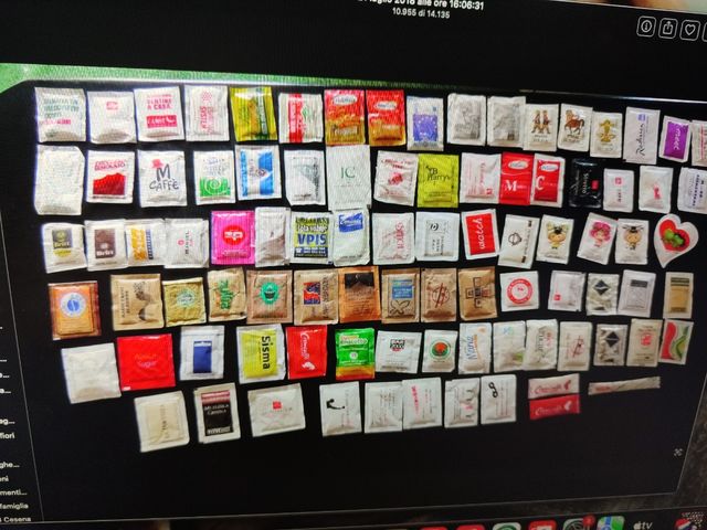 90 bustine zucchero da collezione