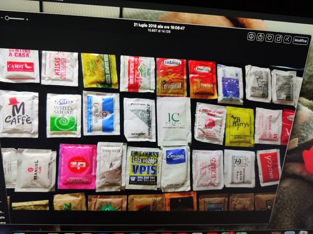 90 bustine zucchero da collezione