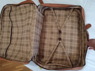 Maleta vintage cuero natural vacuno 