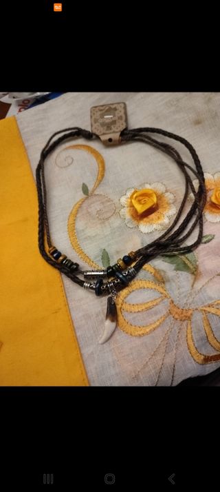 Collana indiana ciondolo dente lupo top