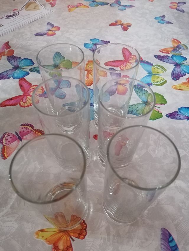 Set 6 Bicchieri Lunghi in Vetro Da Liquore da 6cm