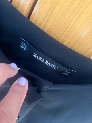 Vestido combinado blanco y negro Zara