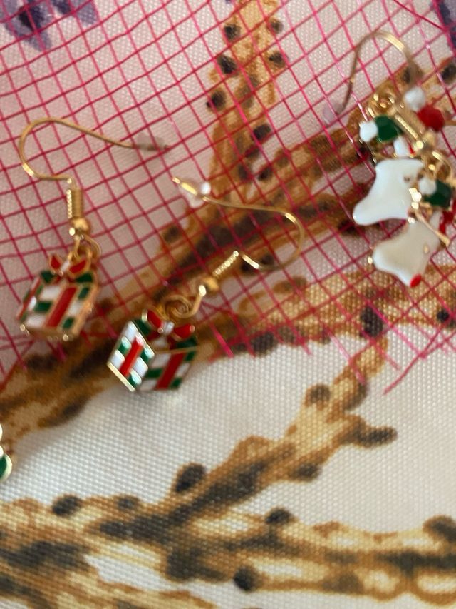 10 paia orecchini natalizi