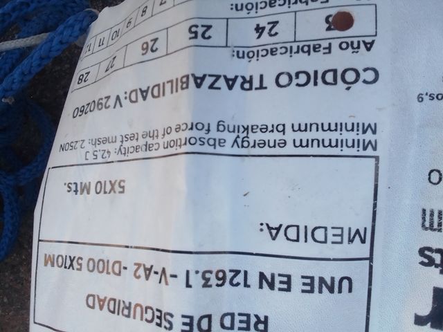 Rete di sicurezza verticale UNE-EN 1263-1.-V-A2-D100