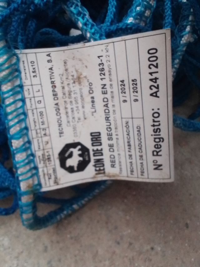 Rete di sicurezza verticale UNE-EN 1263-1.-V-A2-D100