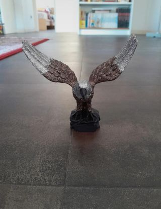 Statuetta aquila in resina di vernice bronzata