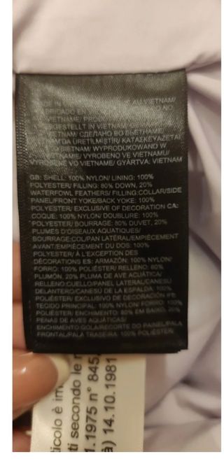 Chaleco plumón The north face M lavanda