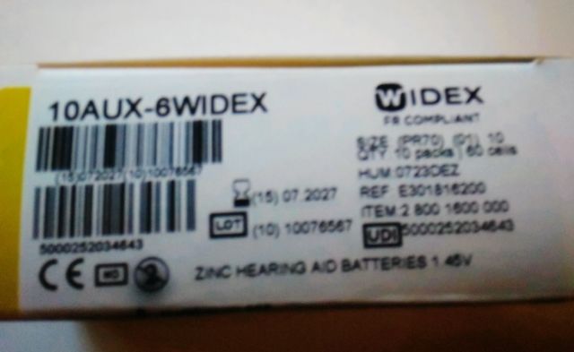 Batterie/filtri per apparecchi acustici