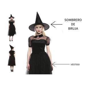 Disfraz Bruja destellos talla M