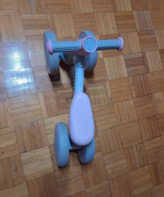 Balance bike gris y rosa