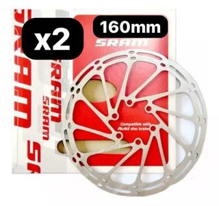 ✅ X2 DISCOS FRENO 160mm BICICLETA SRAM