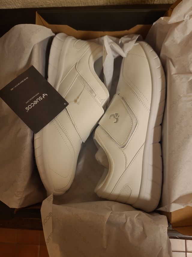 Zapato Suecos blanco laboral para trabajo