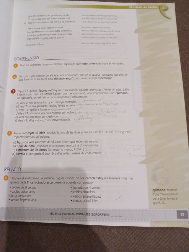 Trama. Literatura - Batxillerat 1