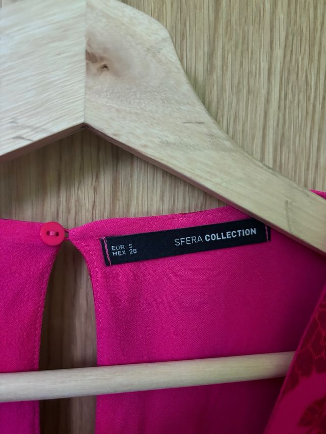 Vestido estampado Sfera rosa/rojo